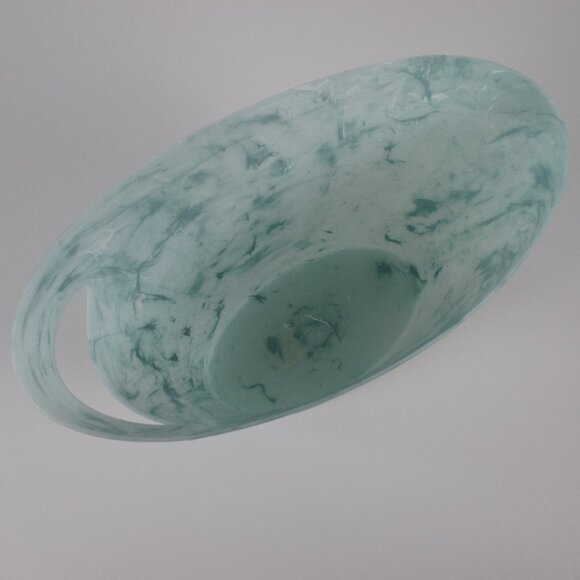 UMBRA PASTEL TURQUOISE MARBLE SKINNY WASTEBASKET - Picture 6 of 11
